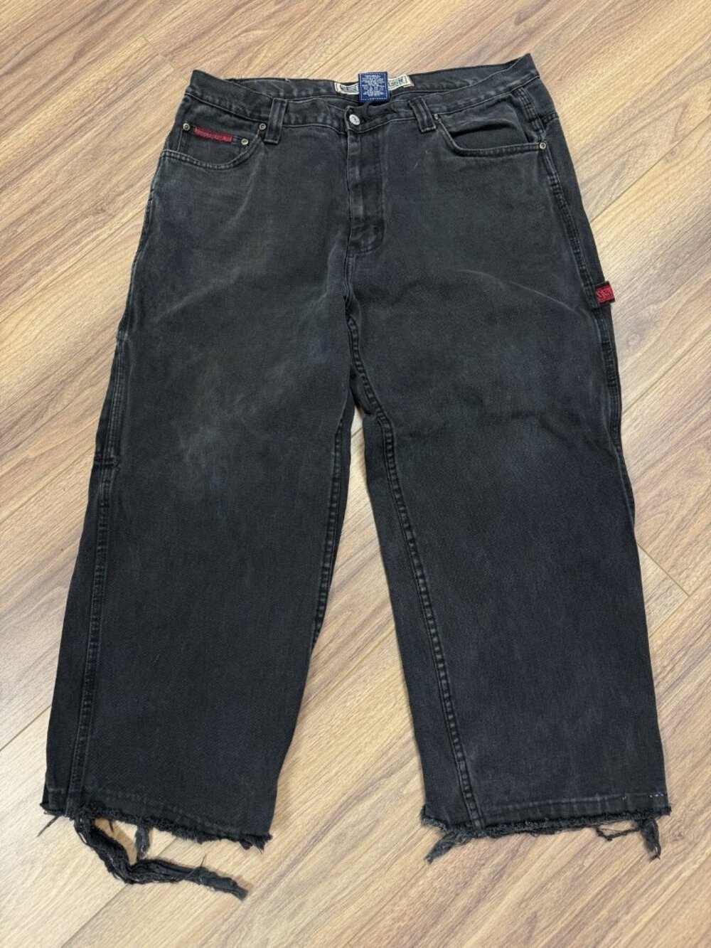 Vintage US Polo Assn Baggy Carpenter Jeans Mens 38x32 Black Skater